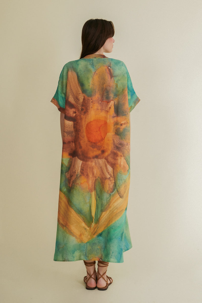 Clavel turquoise kaftan