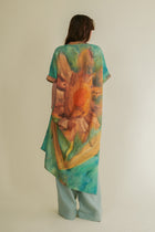 Clavel turquoise kaftan