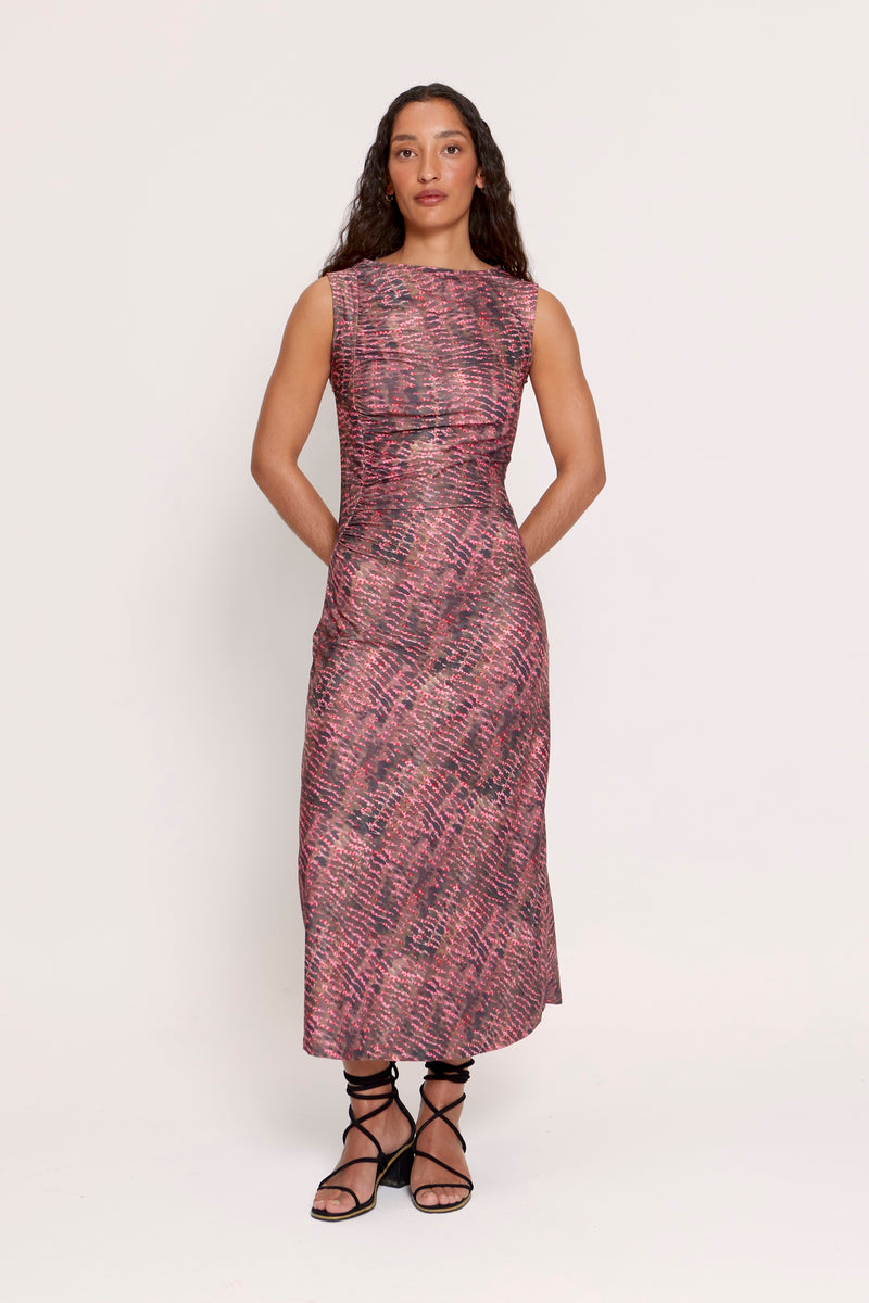 Sienna Dress Croco Pink