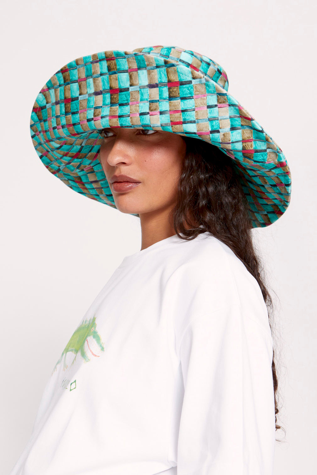 Sombrero Green Vichy Gran Bucket