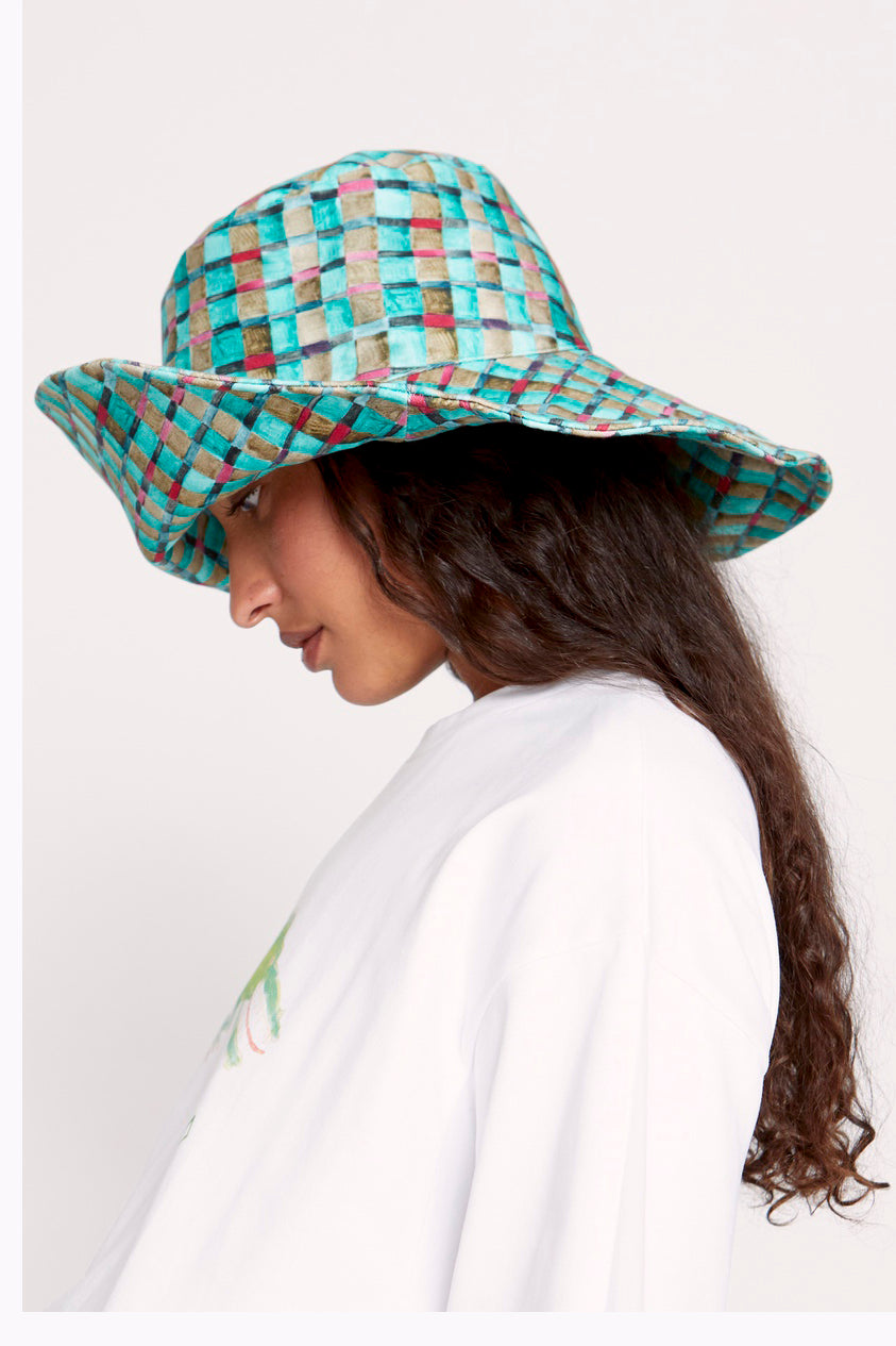 Sombrero Green Vichy Gran Bucket