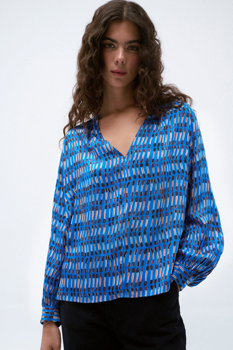 Petra Blue Blouse