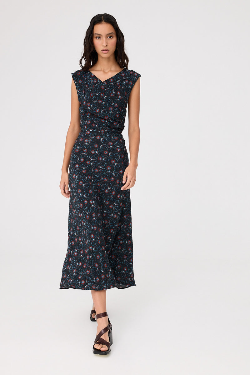 Vestido Jade Flores Nocturnas