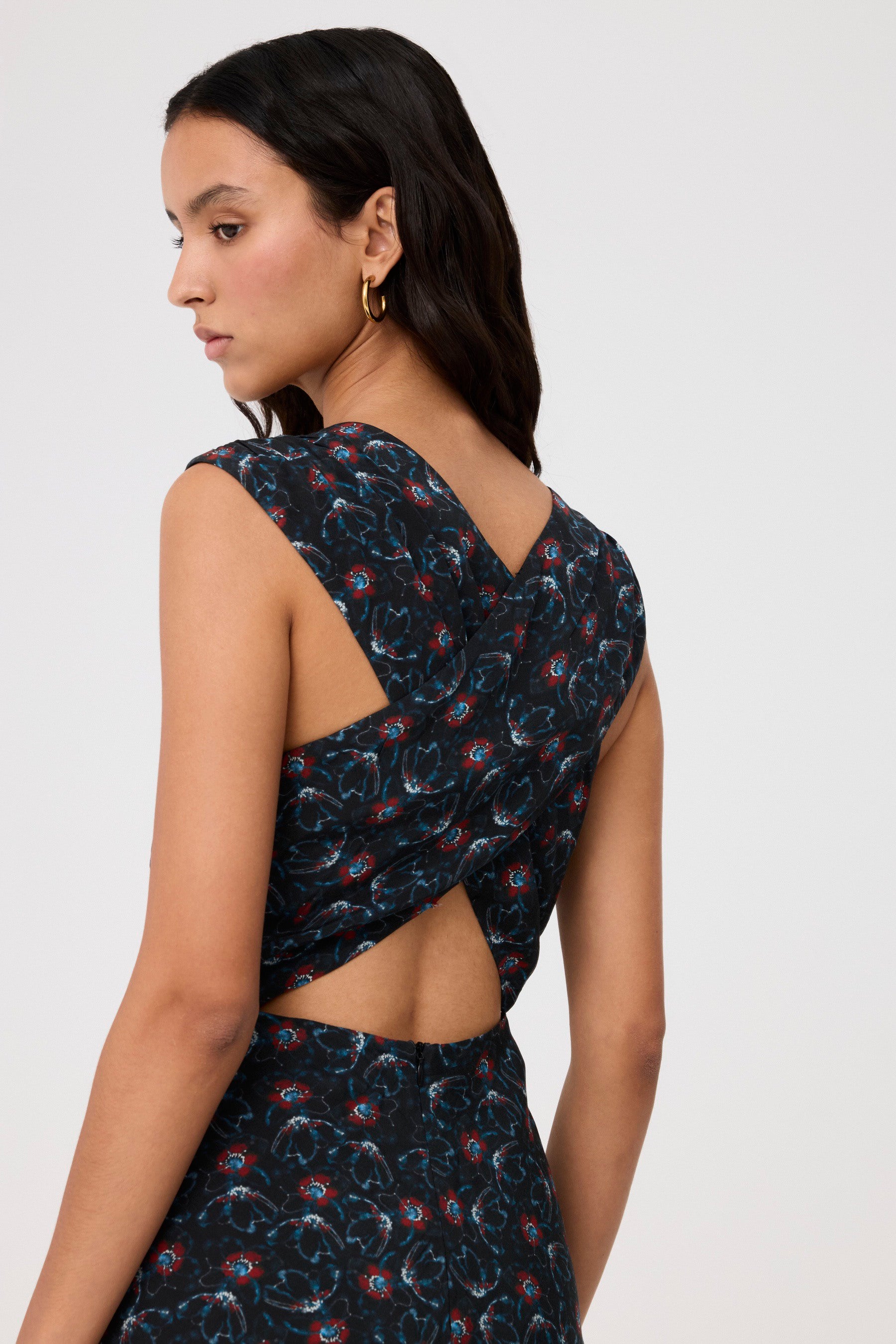 Vestido Jade Flores Nocturnas