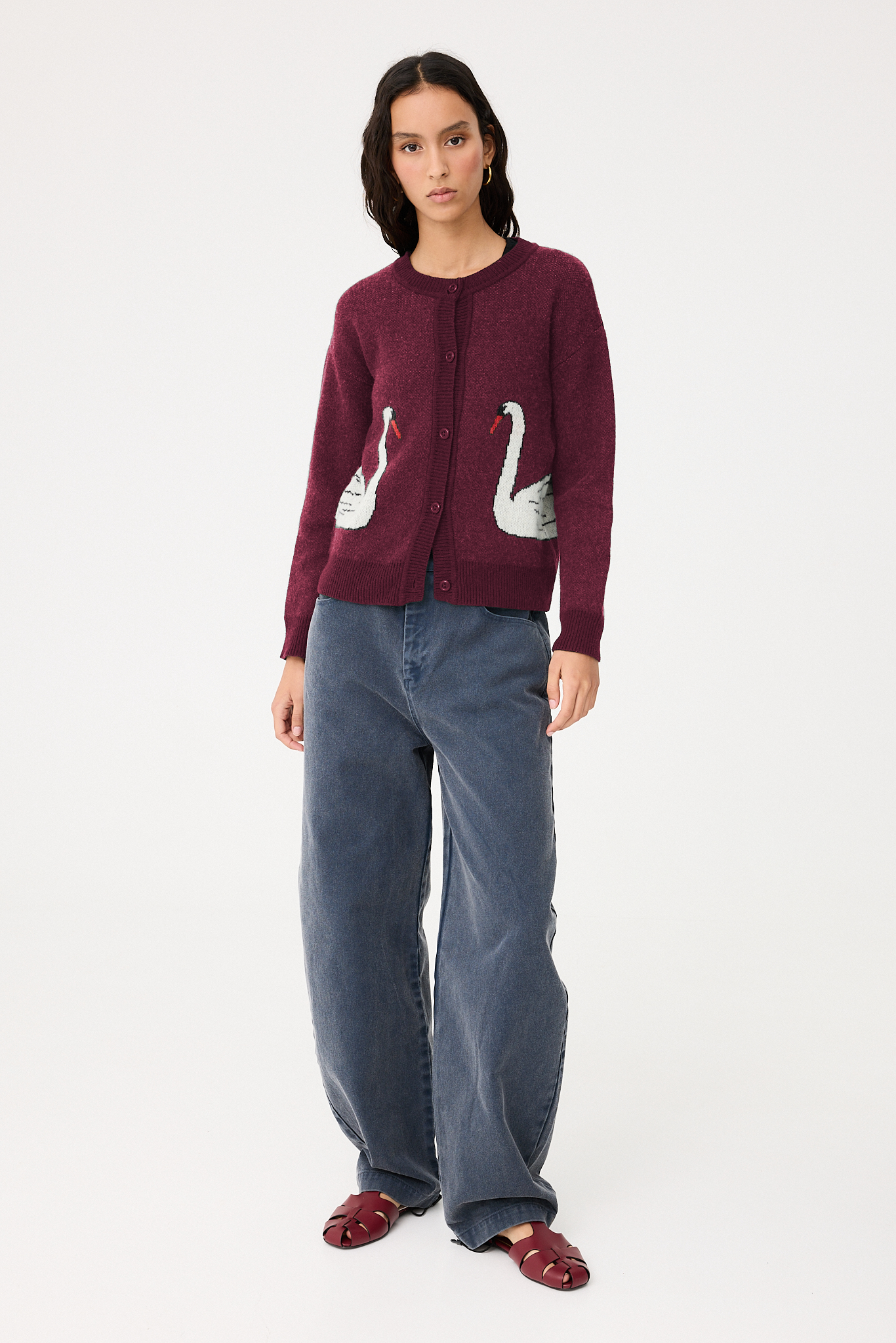 Cárdigan Cira Cisnes Granate