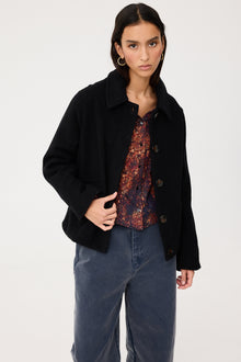 Polo Tin Woolen Fabric Black