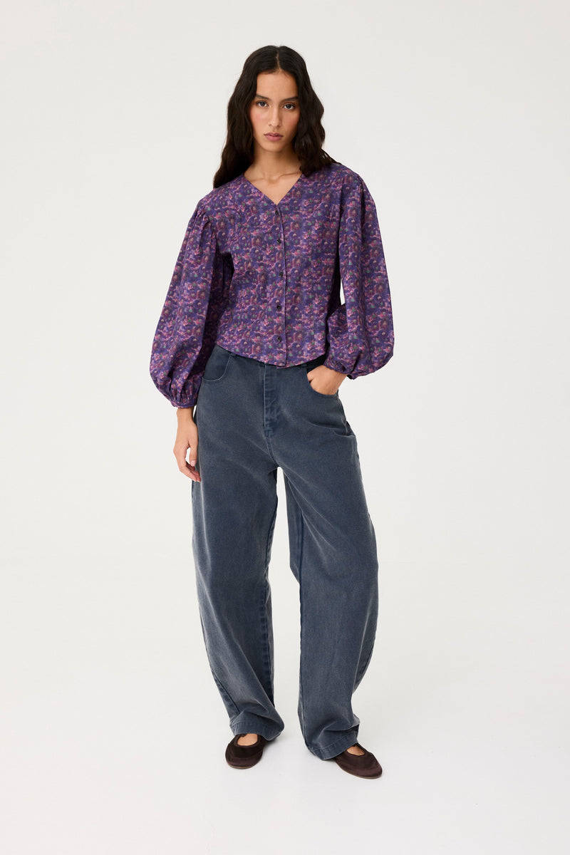 Talia Blouse Lilac Flowers