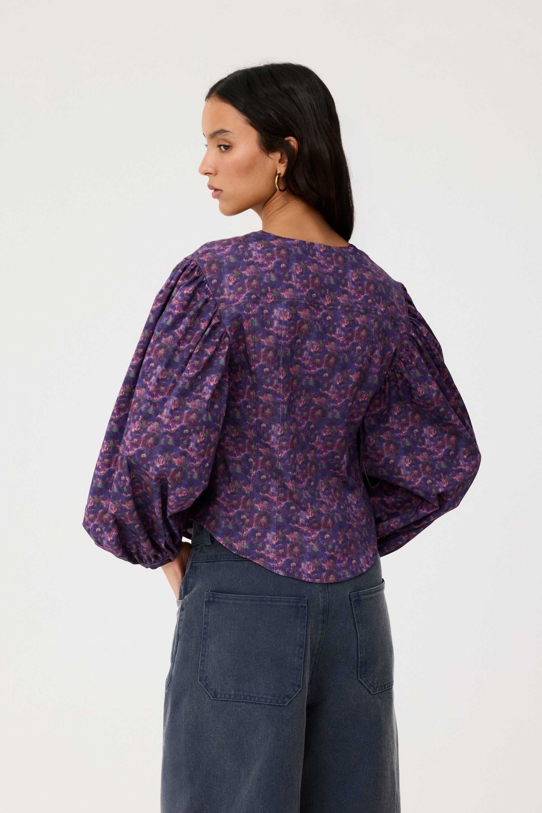Blusa Talia Flores Lila