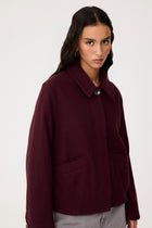 Polo Tin Woolen Fabric Burgundy