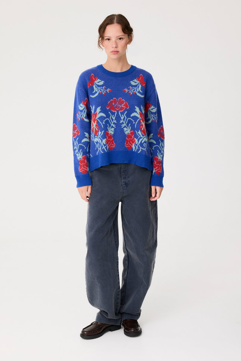 Uma Sweater Blue Garden
