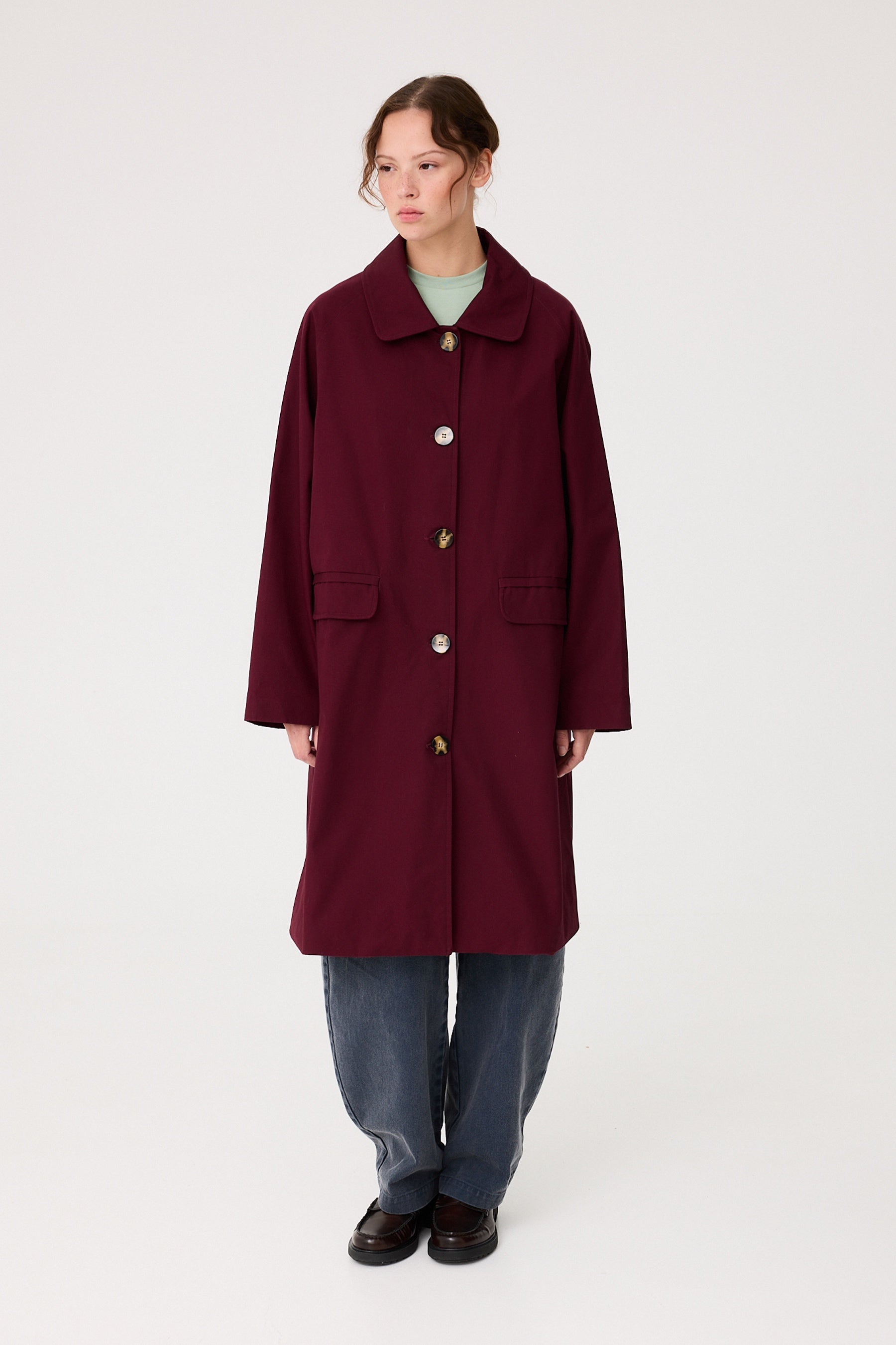 Gabardina Kora Cerezo Granate 