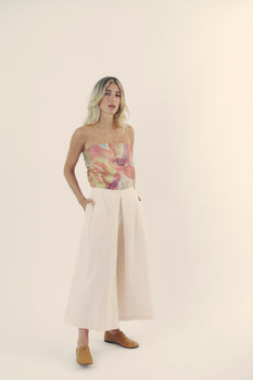 CACTUS PINK WIDE LEGGED TROUSERS
