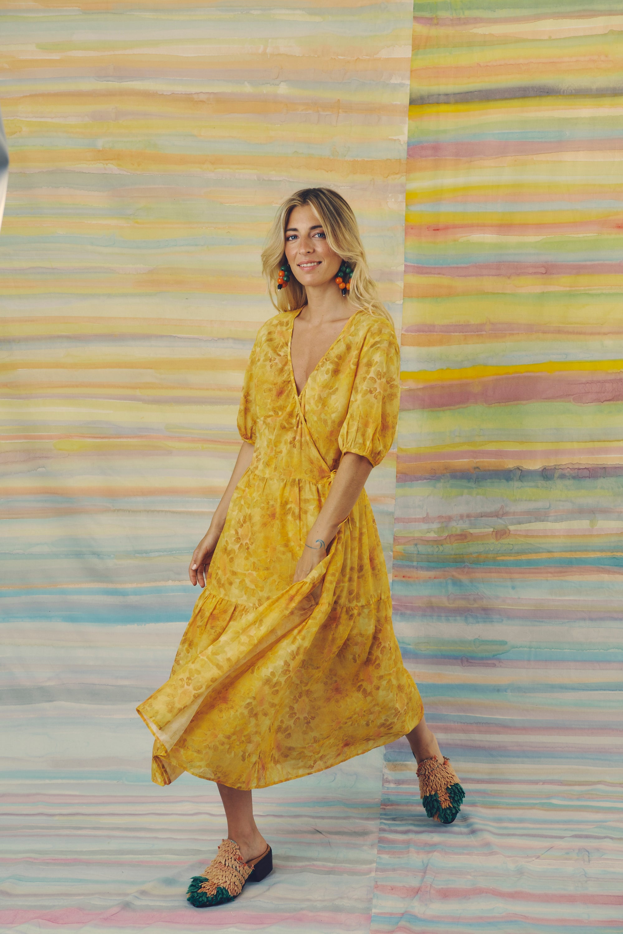 Salvia Satin Margaritas Ambar