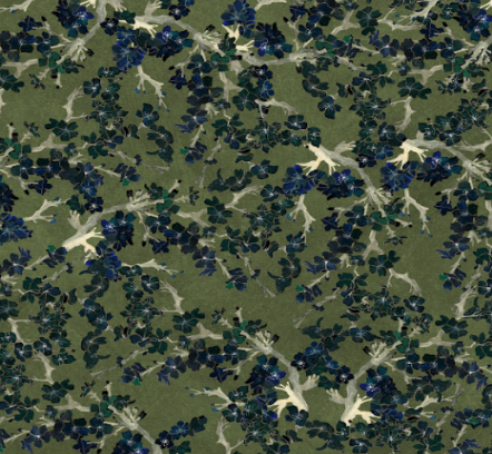 Smeraldo Green Cherry Blossoms