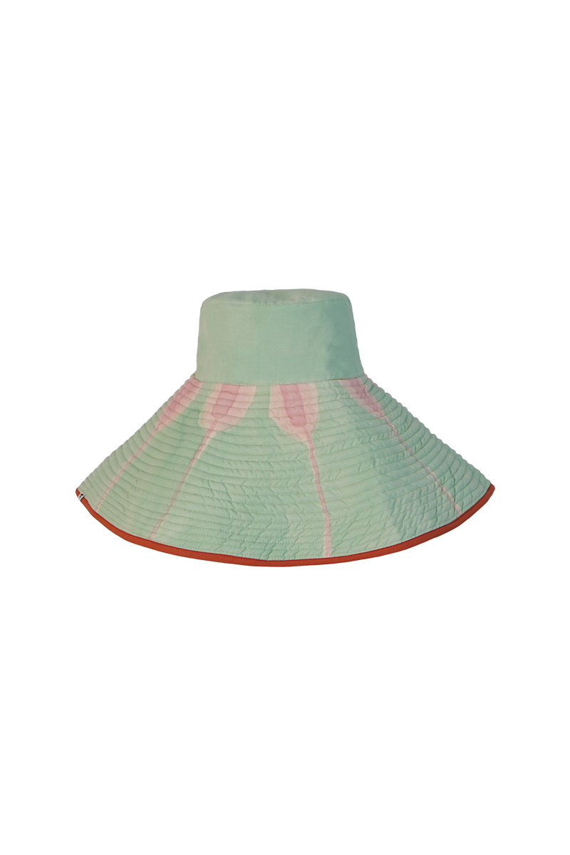 Sombrero Dalia Turquesa Grande