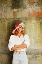 Sombrero Leopardo Ladrillo Naranja Gran Bucket